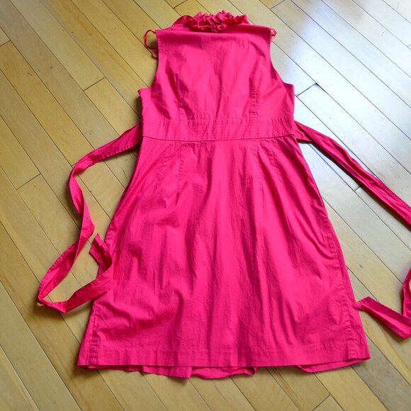 ELIZA J New York Size 14 Ruffle Chest Shift Dress Party Evening Wear Tie Waist - Picture 10 of 13